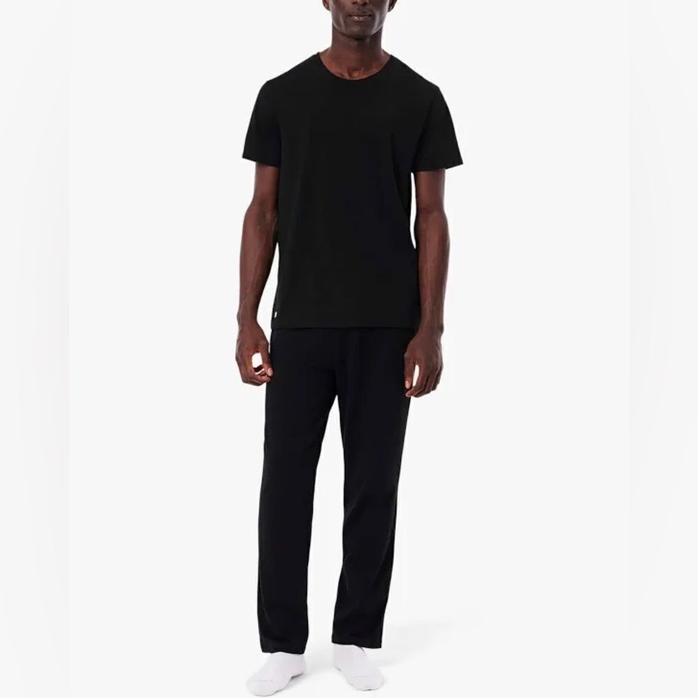 Lacoste Men’s Black Regular Fit Crew Neck Basic Undershirt T-Shirt